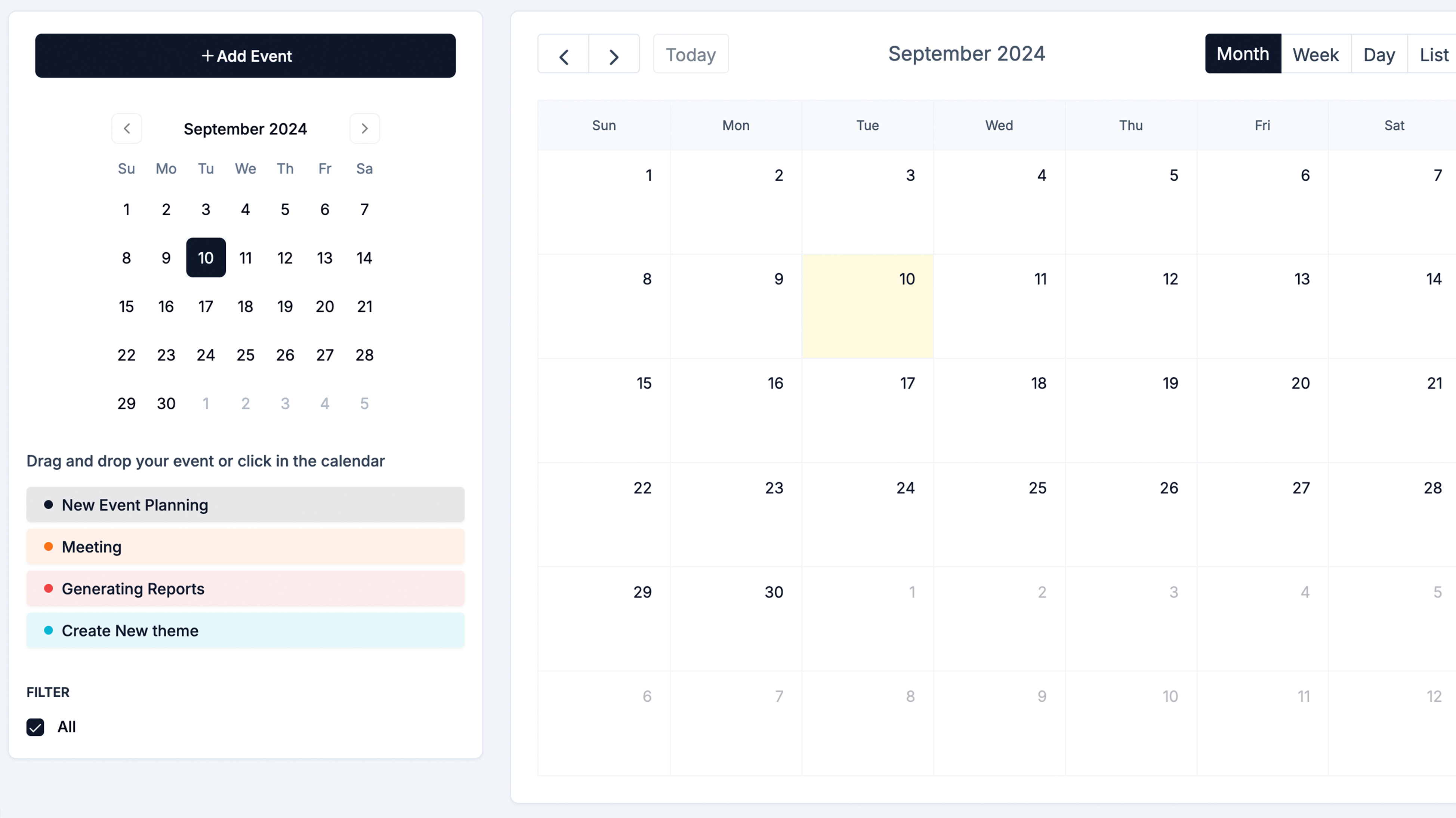 Calendar App