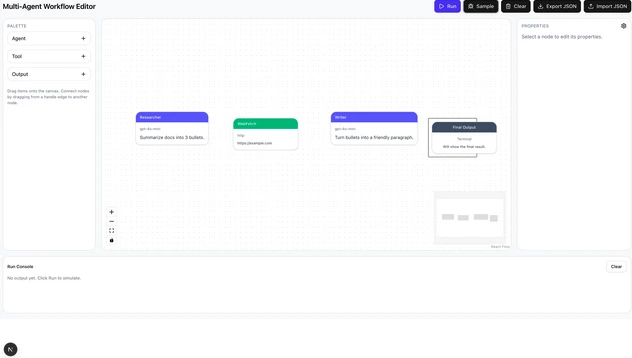 Drag and Drop AI Workflow Prototype